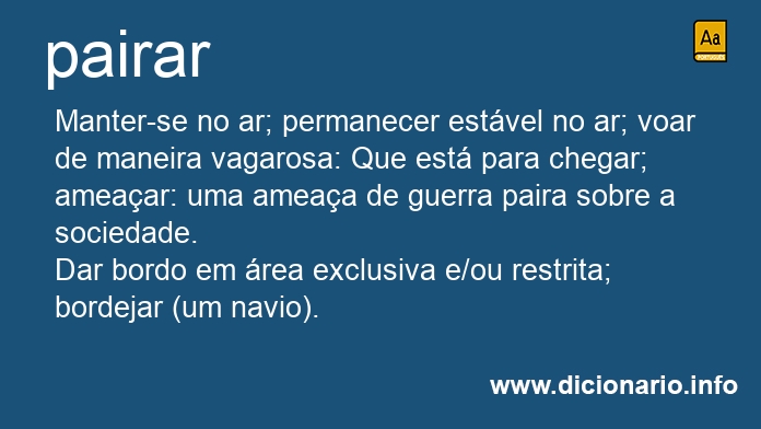 Significado de pairou