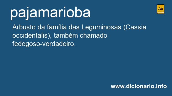 Significado de pajamarioba