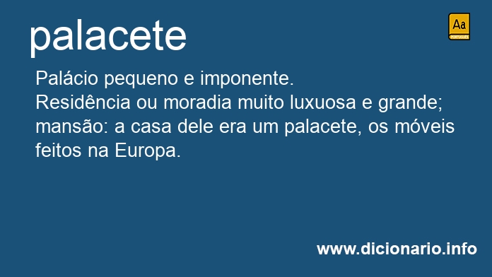Significado de palacete