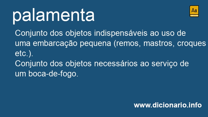 Significado de palamentas