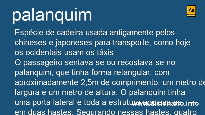 Significado de palanquim