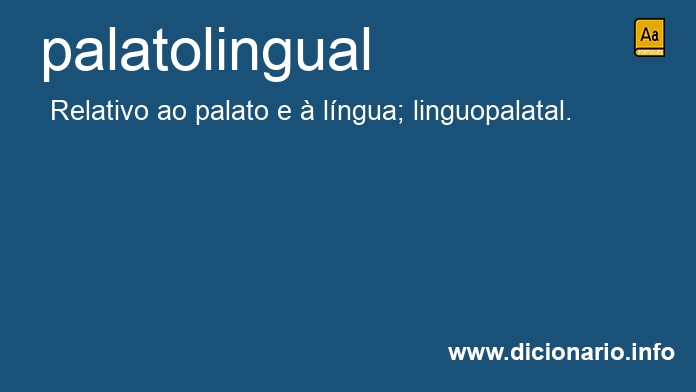 Significado de palatolingual