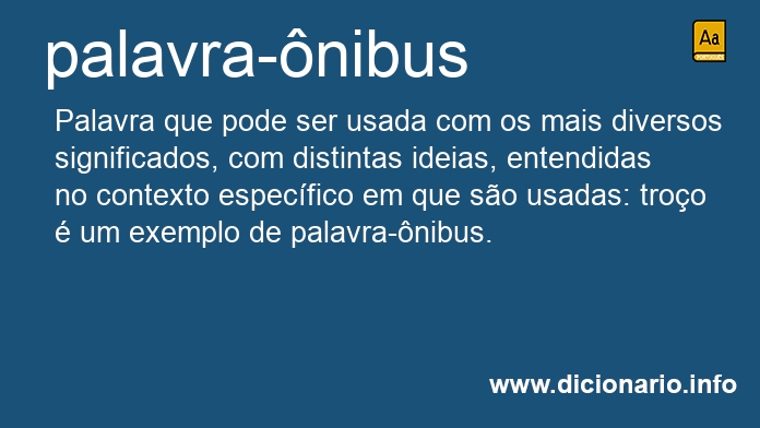 Significado de palavra-nibus