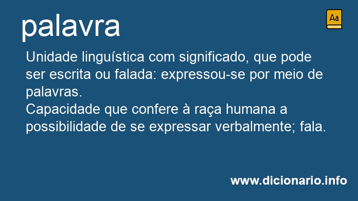 Significado de palavra