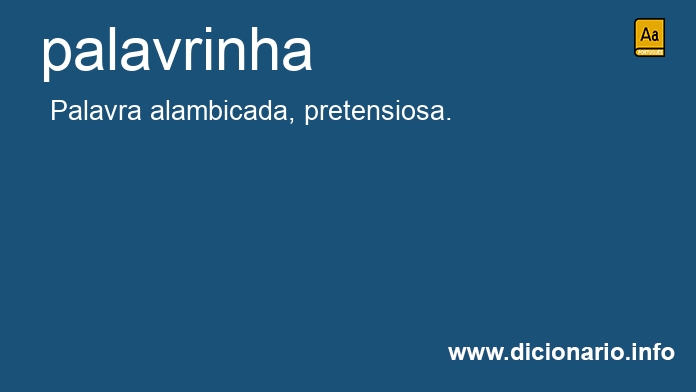 Significado de palavrinha