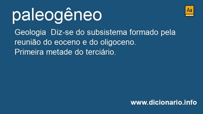 Significado de paleogneo