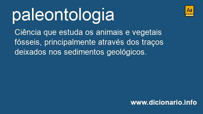 Significado de paleontologia