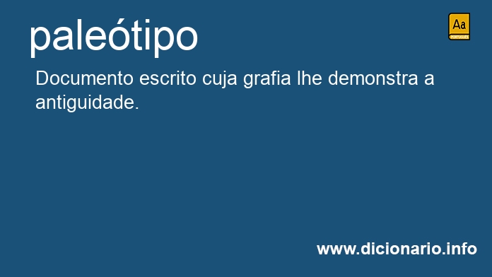 Significado de paletipo