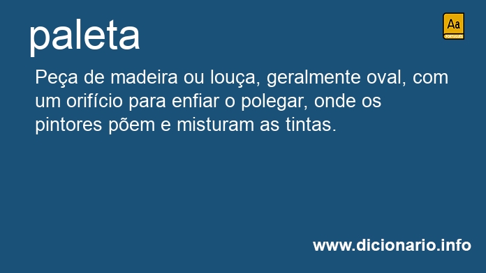 Significado de paleta
