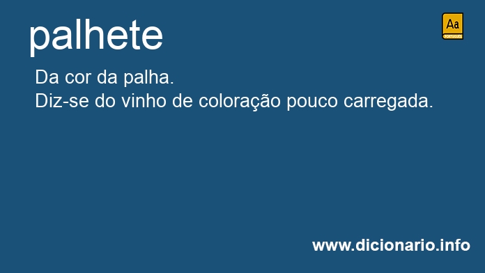 Significado de palhete