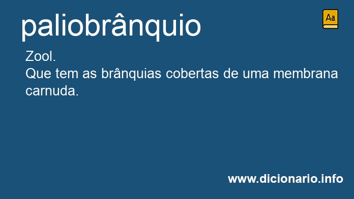 Significado de paliobrnquio