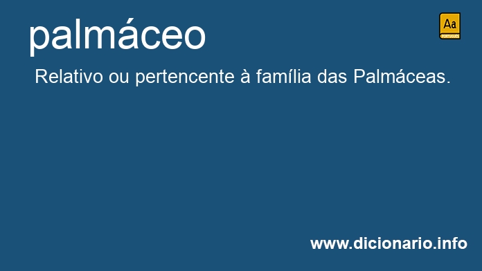 Significado de palmceo