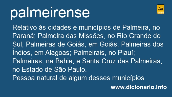 Significado de palmeirense