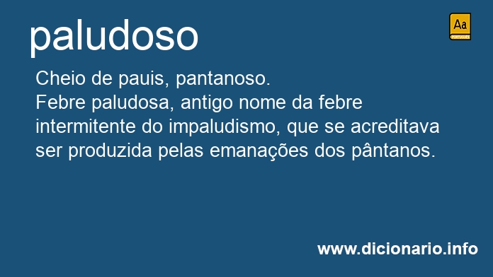 Significado de paludosa