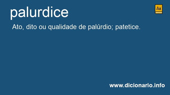 Significado de palurdice