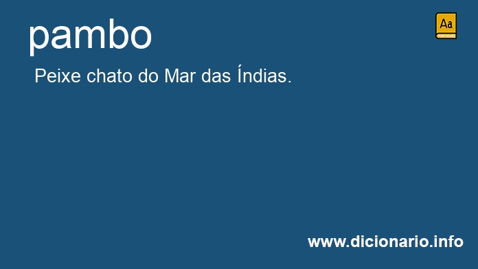 Significado de pambo