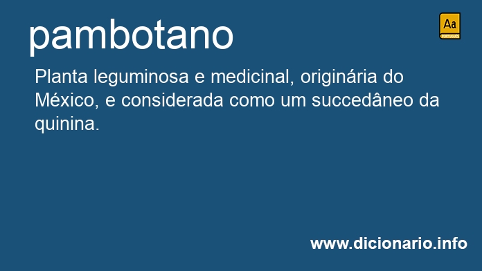 Significado de pambotano