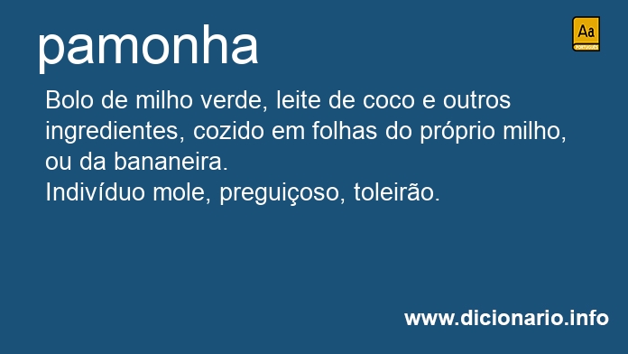 Significado de pamonha