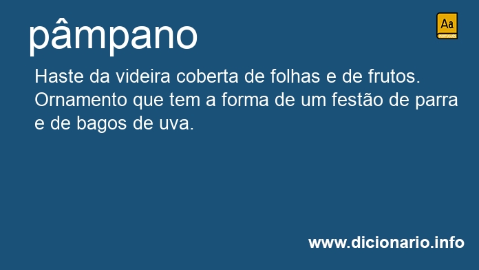 Significado de pmpano