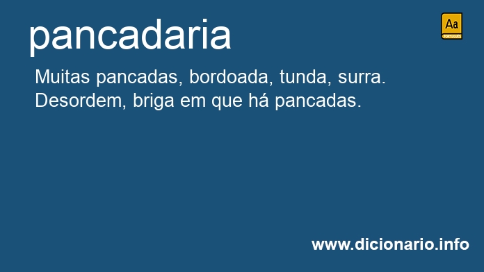 Significado de pancadaria