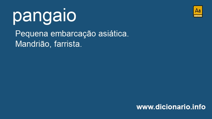 Significado de pangaio