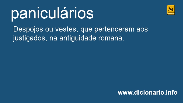 Significado de paniculrios