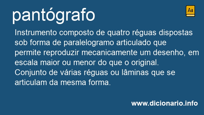 Significado de pantgrafo