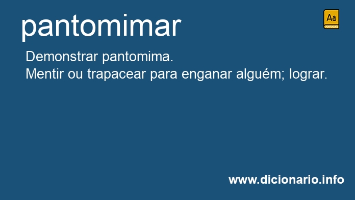 Significado de pantomimaram