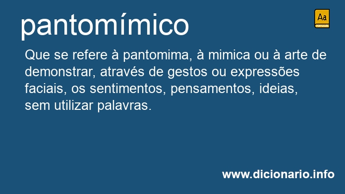 Significado de pantommico