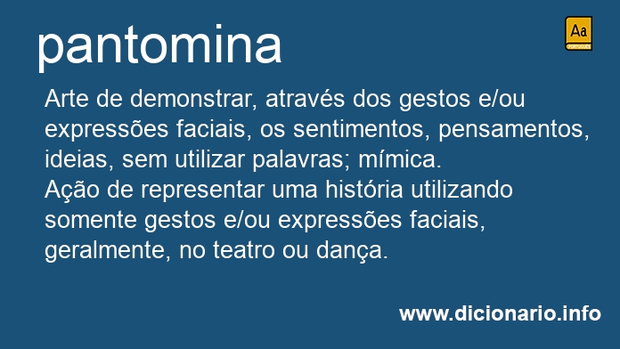 Significado de pantomina