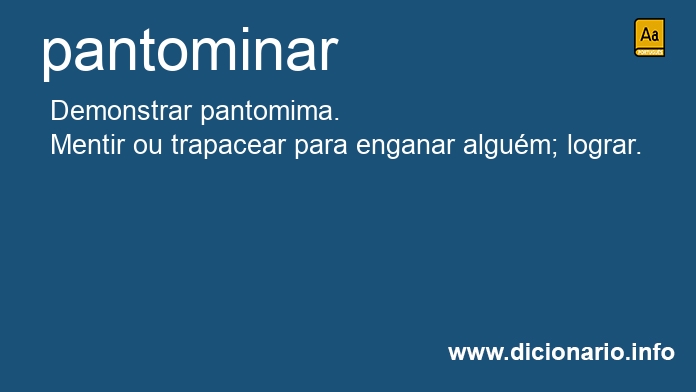 Significado de pantominado