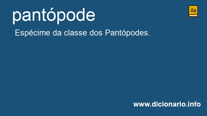 Significado de pantpode