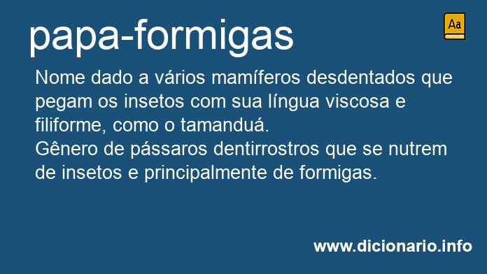 Significado de papa-formigas