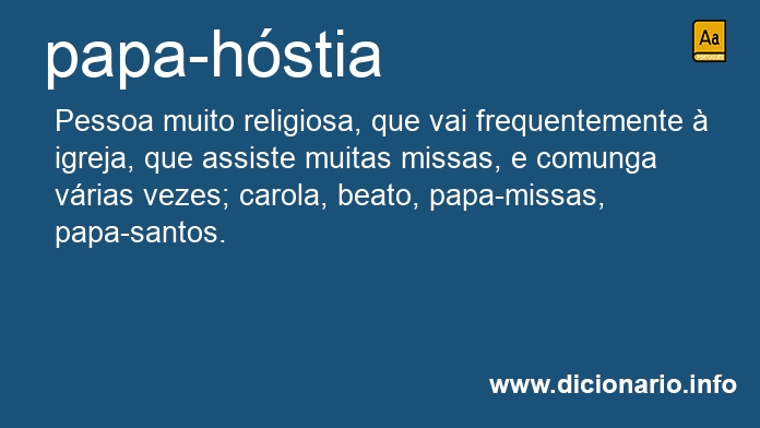 Significado de papa-hstia