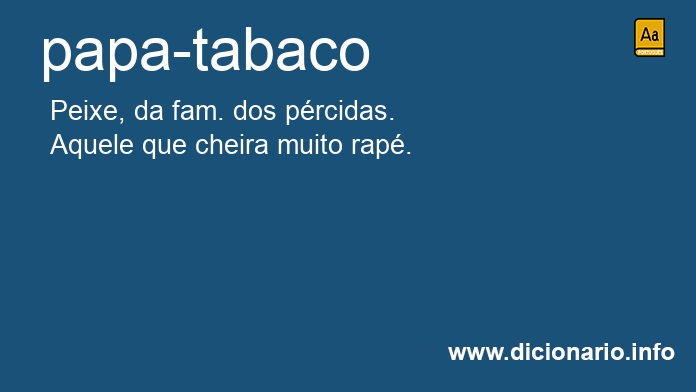 Significado de papa-tabaco