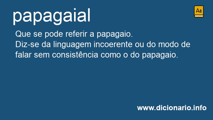 Significado de papagaial