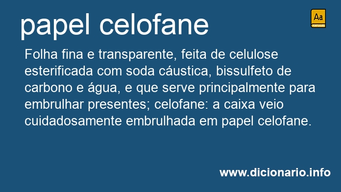 Significado de papel celofane