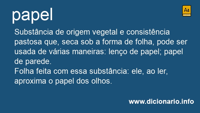 Significado de papel