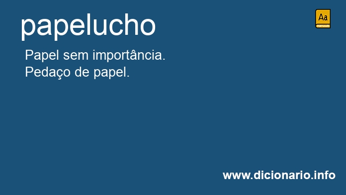 Significado de papelucho