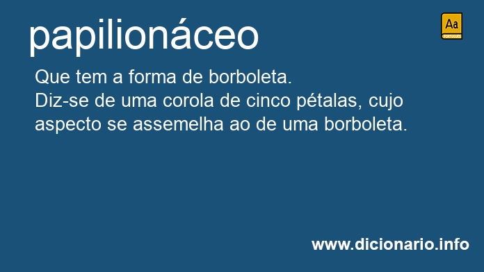 Significado de papilionceo