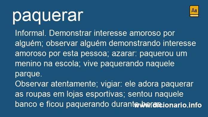 Significado de paquerarei