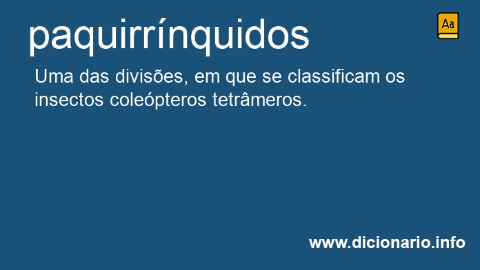 Significado de paquirrnquidos