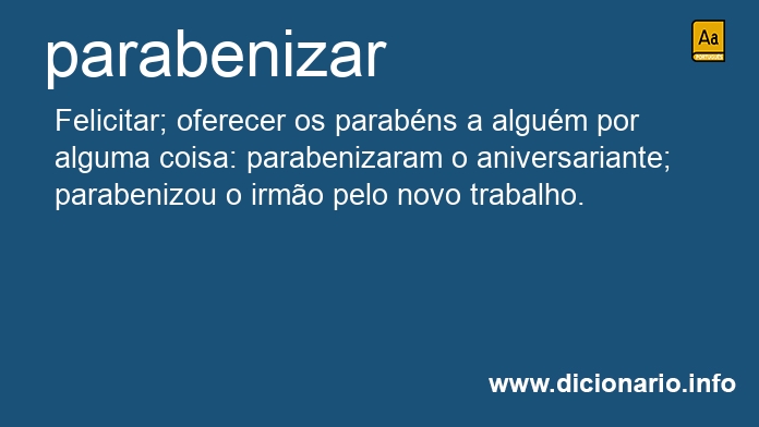 Significado de parabenizar