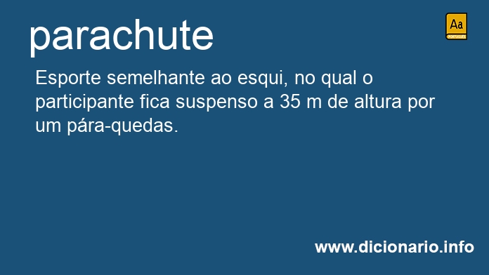 Significado de parachute