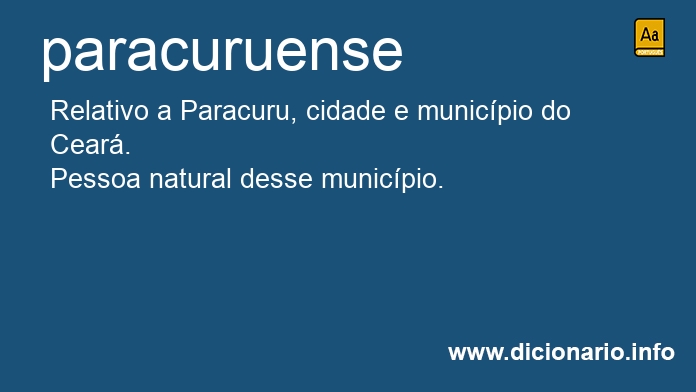 Significado de paracuruense