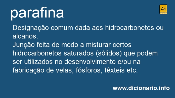 Significado de parafina