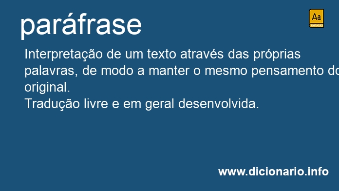 Significado de parfrase