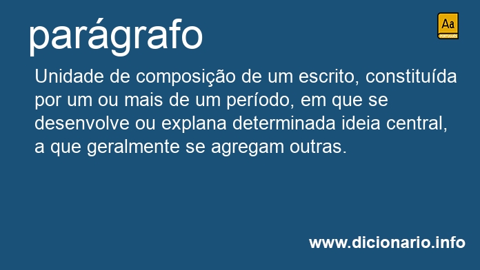 Significado de pargrafo