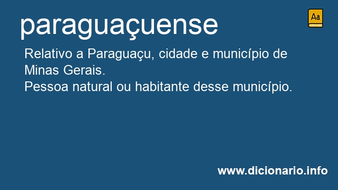 Significado de paraguauense