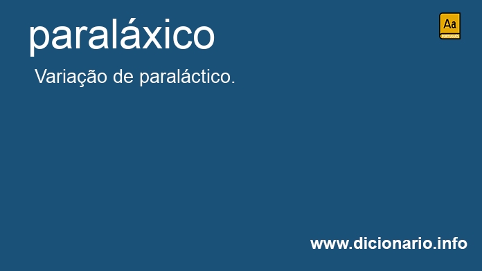 Significado de paralxico